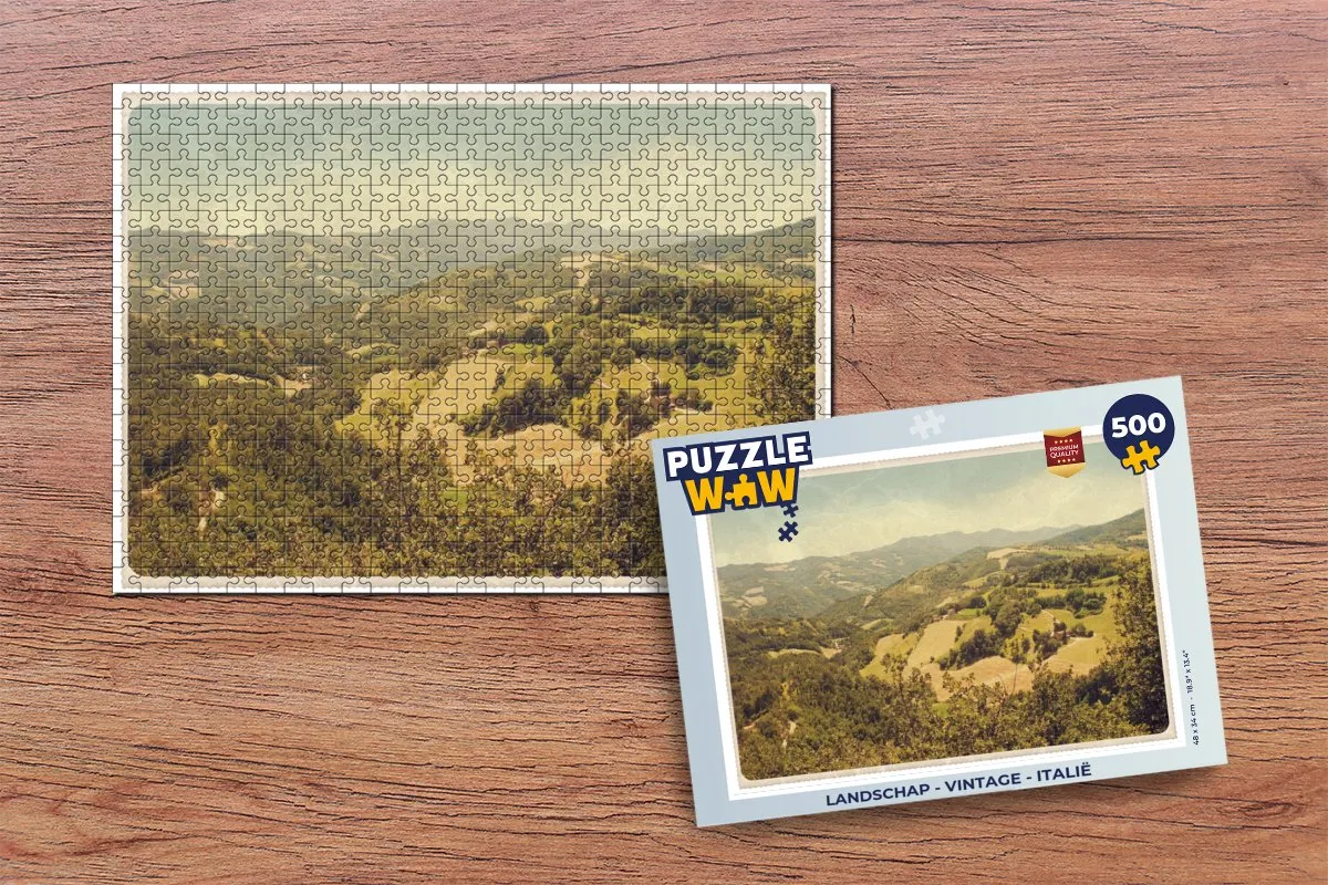 PuzzleWow Legpuzzel Landschap Italië 500 Stuks - Multicolor