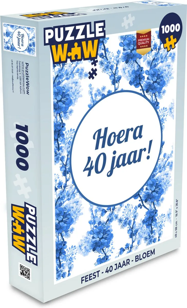 PuzzleWow Legpuzzel 1000 Stuks - Bloem - Multicolor