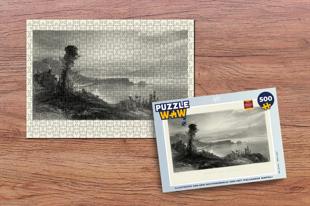 PuzzleWow Napoli Ochtendbeeld Legpuzzel 500 Stuks - Multicolor