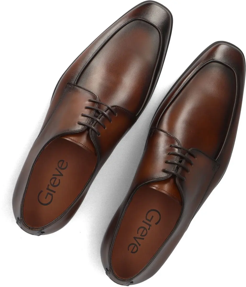 Greve Gouda 02 Heren Business Schoenen - Cognac Maat 43