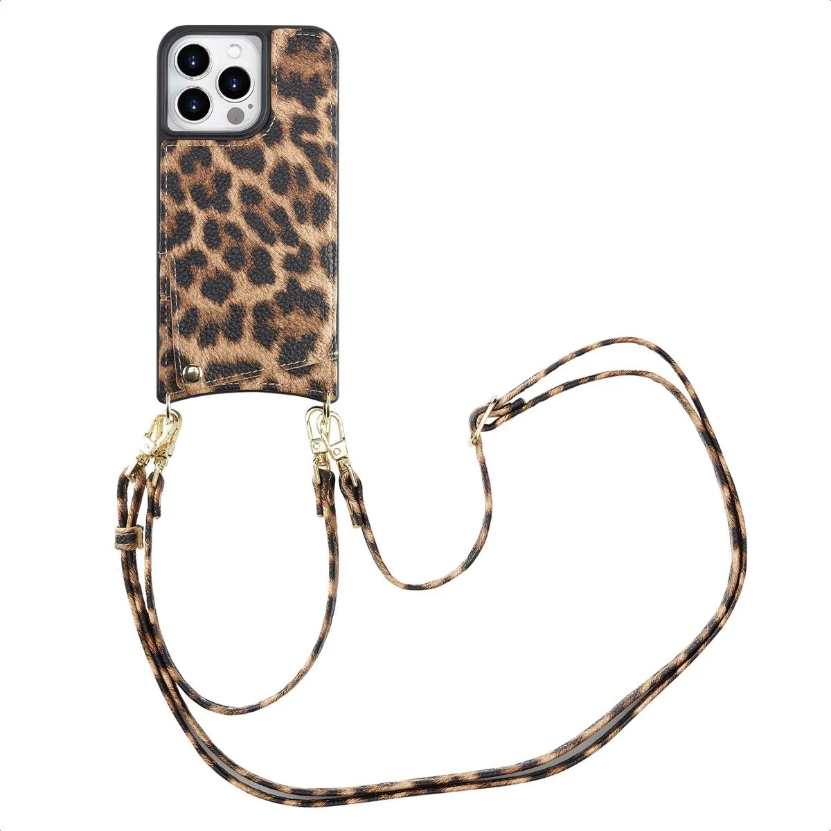 Selencia Hoesje iPhone 14 Pro Leopard