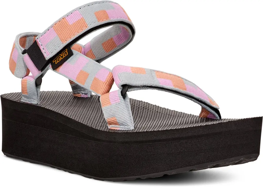 Teva Flatform Universal Dames Sandalen - Maat 40 - Zwart/Roze/Oranje