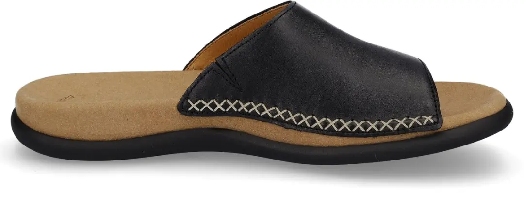 Gabor 03.705.27 Dames Sandaal Slides - Zwart - Maat 38