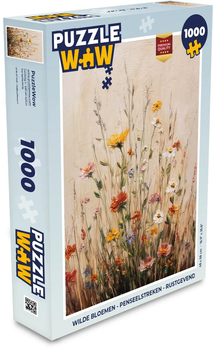 PuzzleWow Wilde Bloemen Legpuzzel 1000 Stuks - MPN 8721414222070