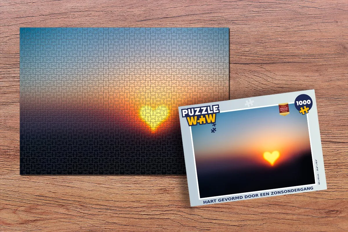 PuzzleWow Horizon Zonsondergang Legpuzzel 1000 Stuks - Multicolor