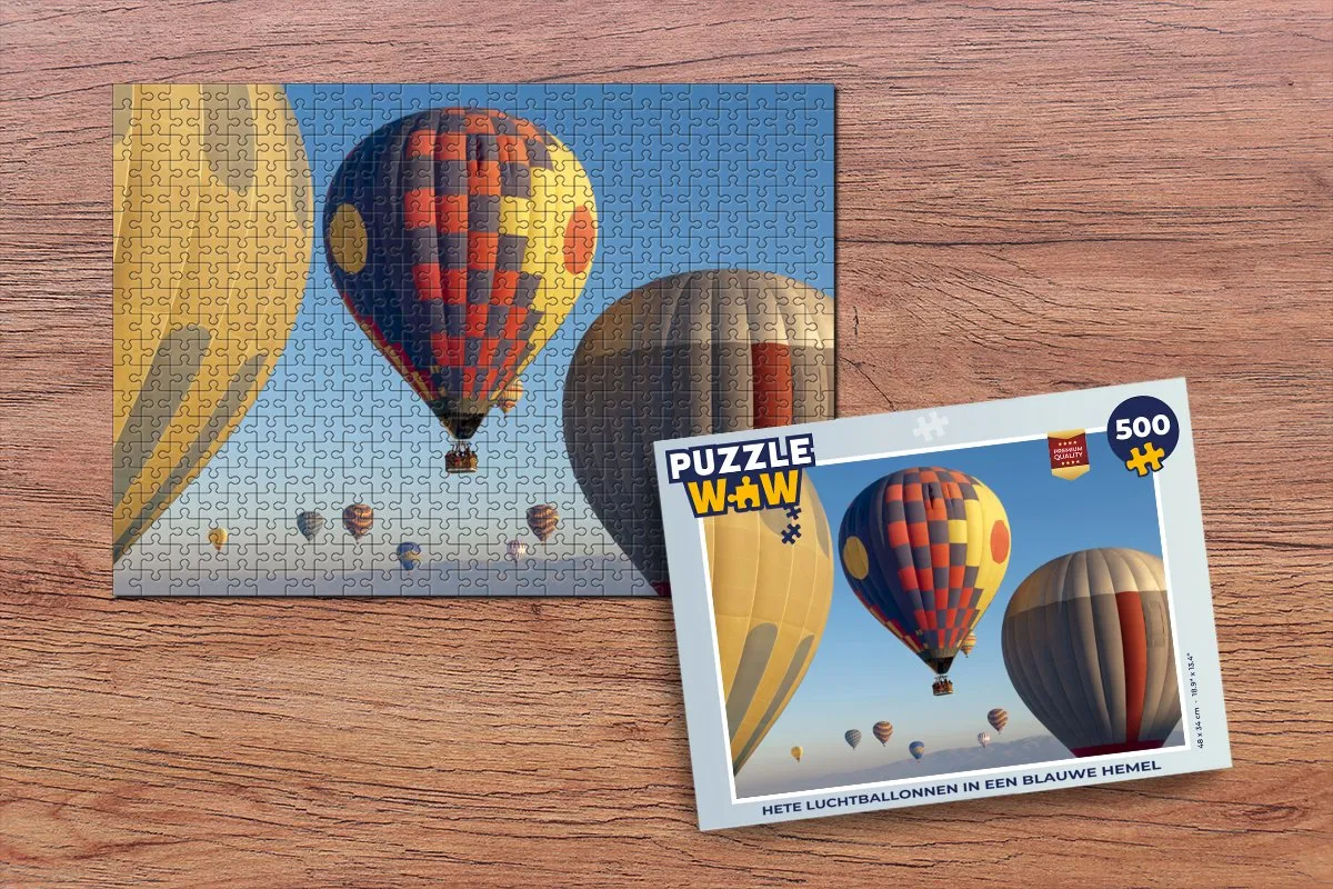 PuzzleWow Luchtballon Legpuzzel 500 Stuks - Multicolor