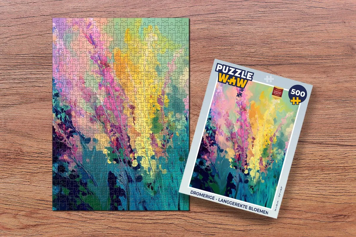PuzzleWow Dromerige Langgerekte Bloemen Legpuzzel 500 Stuks - 8721414231102