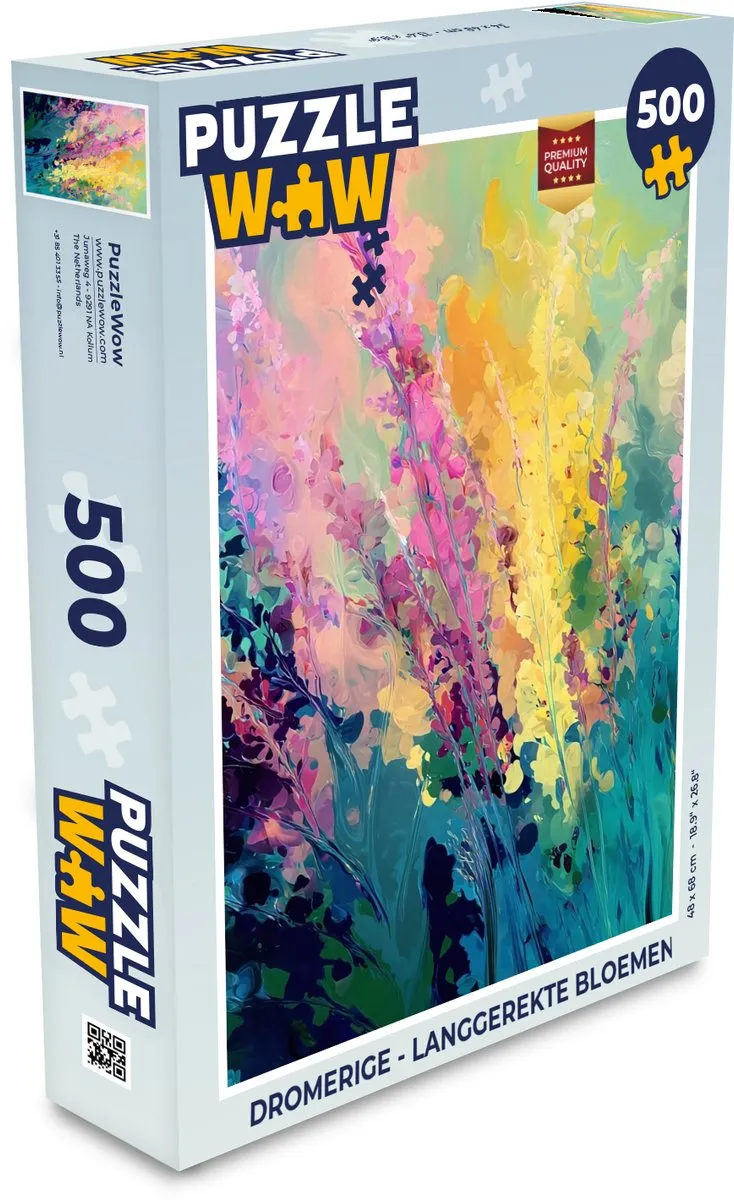 PuzzleWow Dromerige Langgerekte Bloemen Legpuzzel 500 Stuks - 8721414231102
