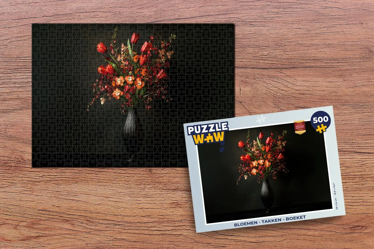 PuzzleWow Bloemen Takken Boeket Legpuzzel 500 Stuks - MPN 8721179511730