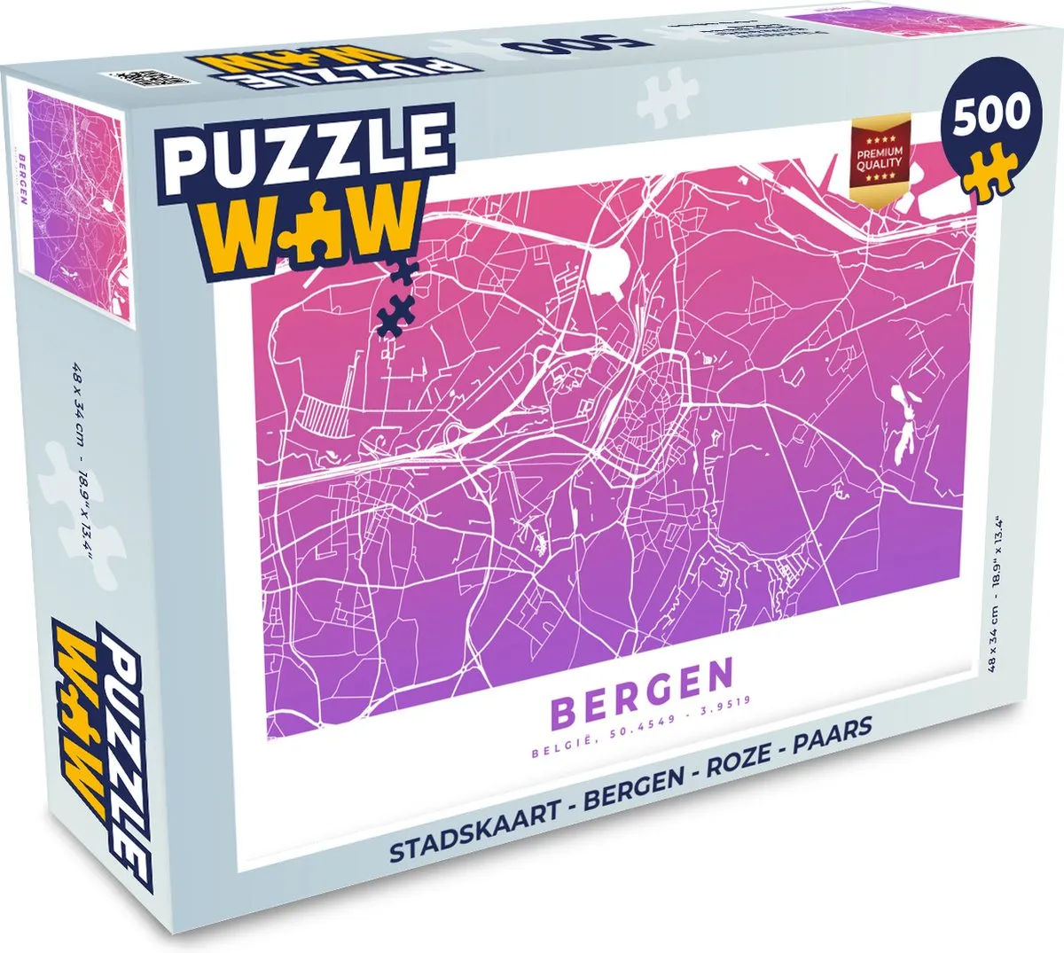PuzzleWow Bergen Legpuzzel 500 Stuks - Multicolor
