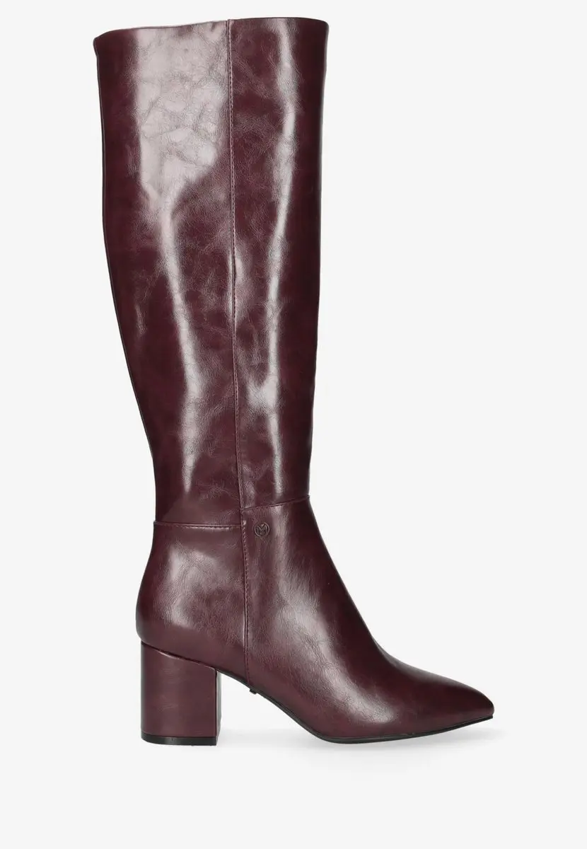 Mexx Heeled High Boot Pluck Mila Burgundy Red Dames