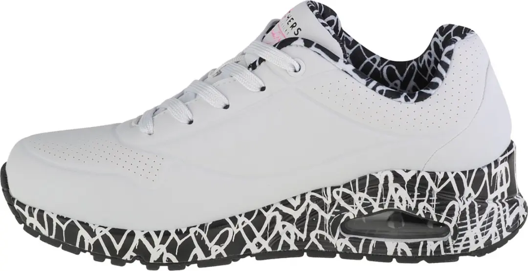 Skechers Uno-Loving Love 155506-WBK Sneakers - Wit/Zwart