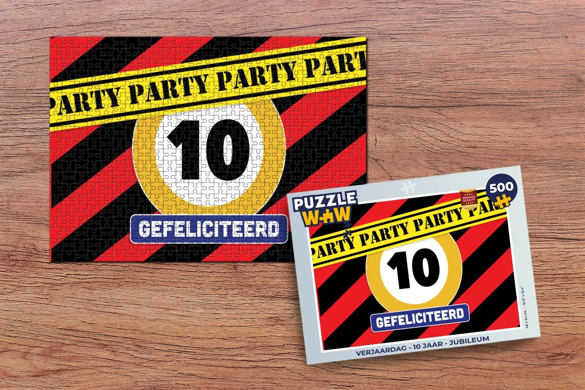 PuzzleWow Verjaardag Jubileum Legpuzzel 500 Stuks - Multicolor