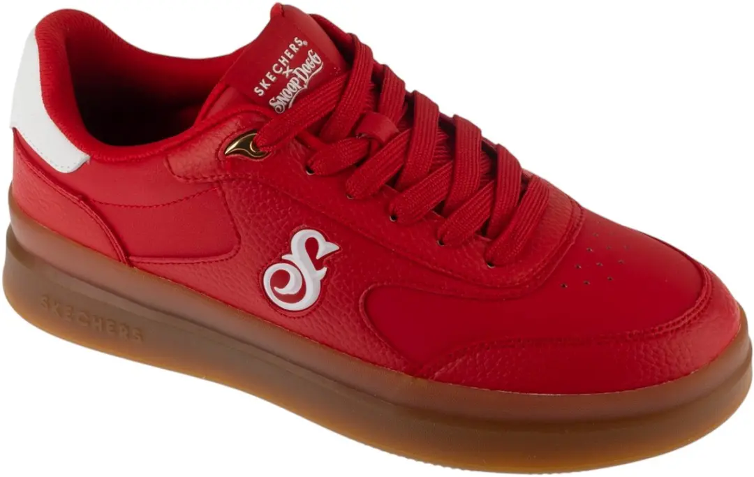 Skechers Duraleather Lace Up Snoop Cupsole Sneaker, Mannen, Zwart, Sneakers, maa