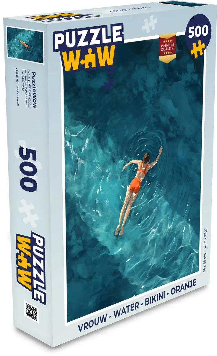 PuzzleWow Water Bikini Legpuzzel 500 Stuks - Koraalrif/Vissen