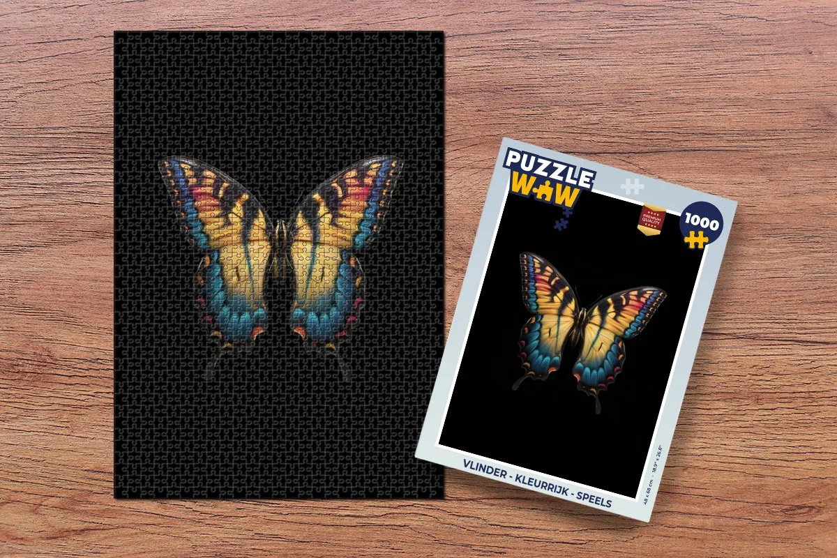 PuzzleWow Vlinder Legpuzzel 1000 Stuks - Kleurrijk