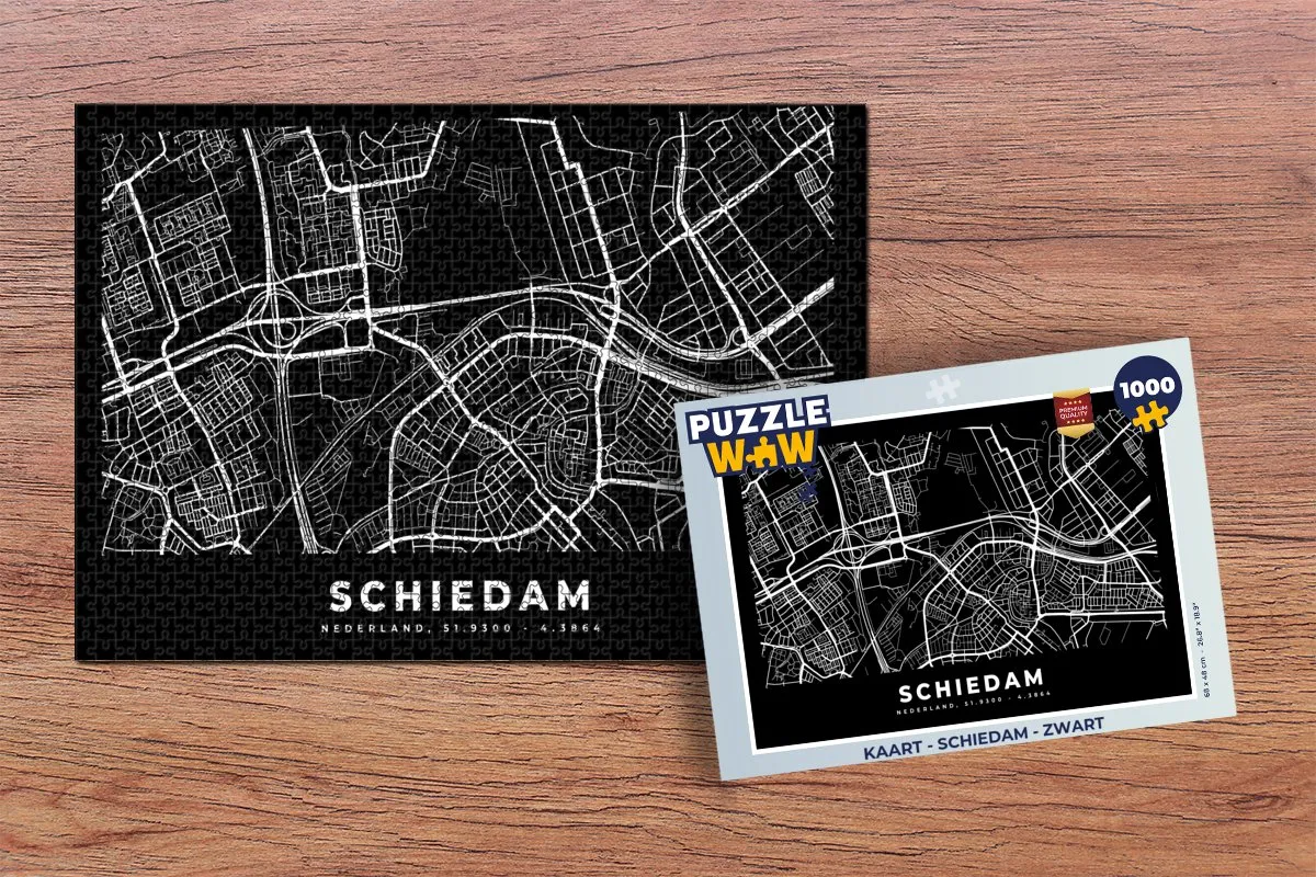 PuzzleWow Schiedam Legpuzzel 1000 Stuks - Multicolor