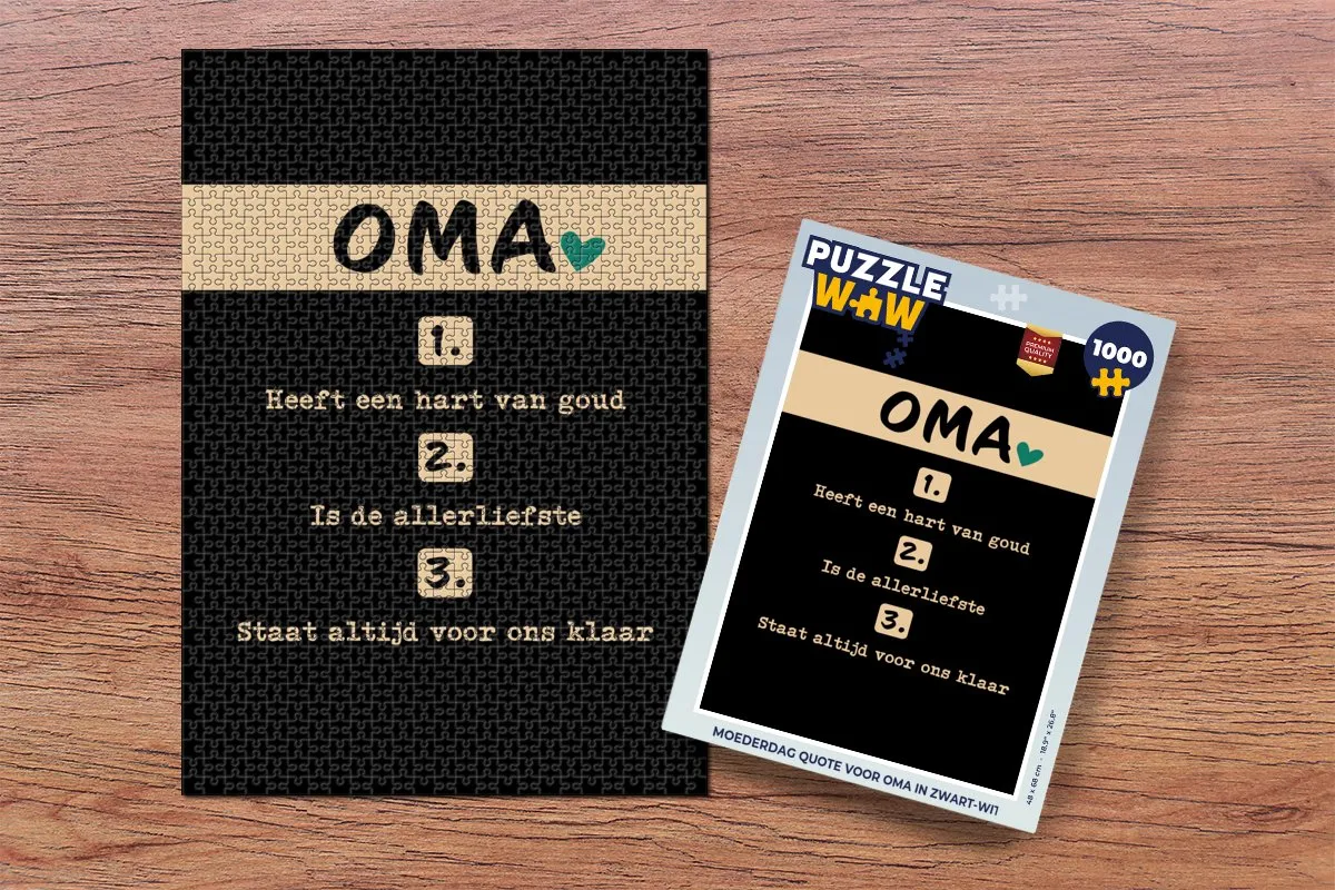 PuzzleWow Puzzel Oma 1000 Stuks - Multicolor
