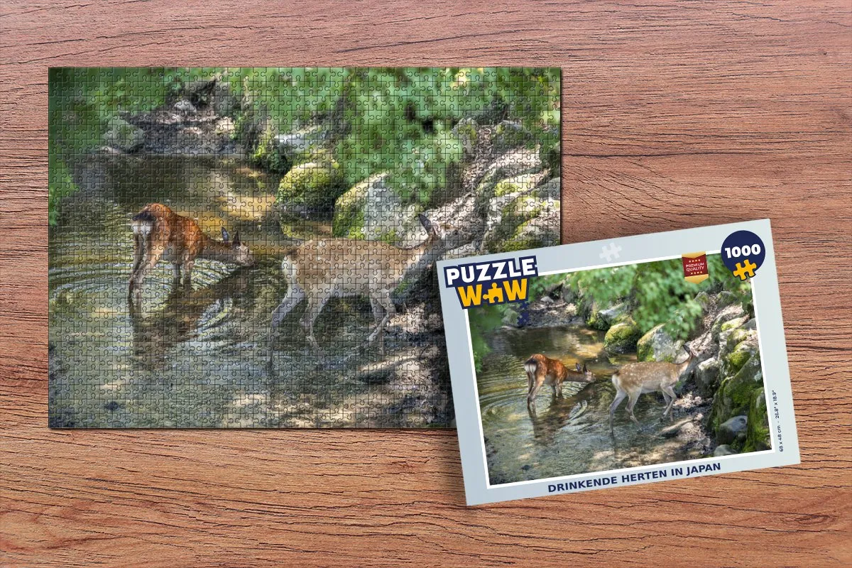 PuzzleWow Herten Legpuzzel 1000 Stuks - Multicolor
