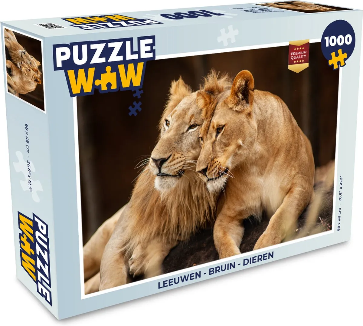 PuzzleWow Leeuwen Dieren Legpuzzel 1000 Stuks