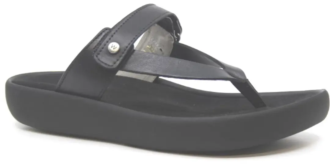 Wolky Peace Slippers - Zwart Leer