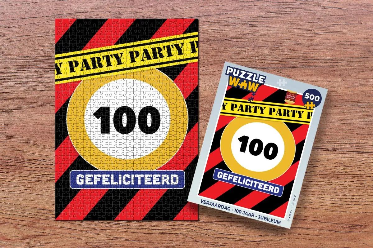 PuzzleWow Verjaardag Jubileum Legpuzzel 500 Stuks - Multicolor
