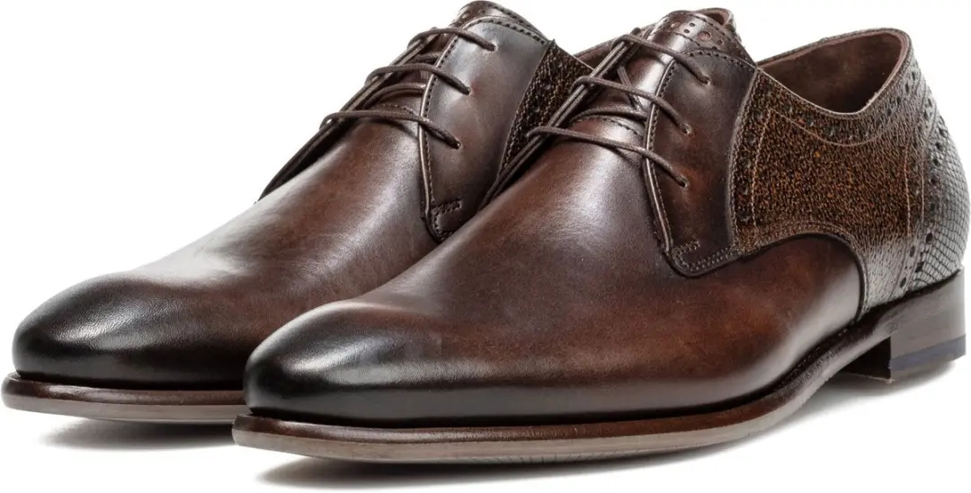 Floris van Bommel De Stapper Veterschoenen - Bruin