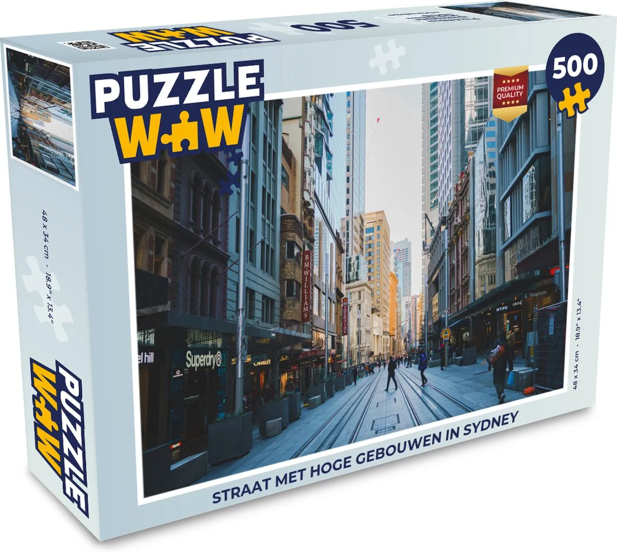 PuzzleWow Sydney Straat Legpuzzel 500 Stuks - Multicolor