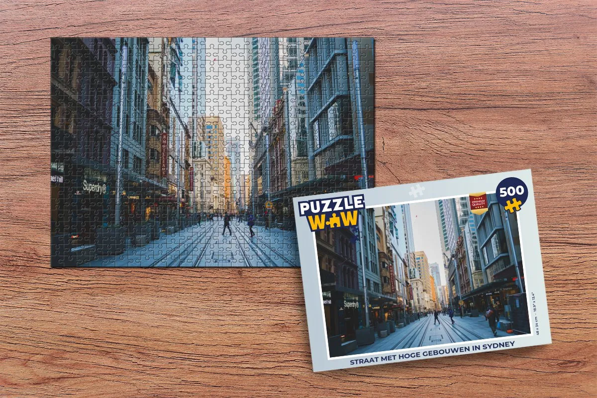 PuzzleWow Sydney Straat Legpuzzel 500 Stuks - Multicolor