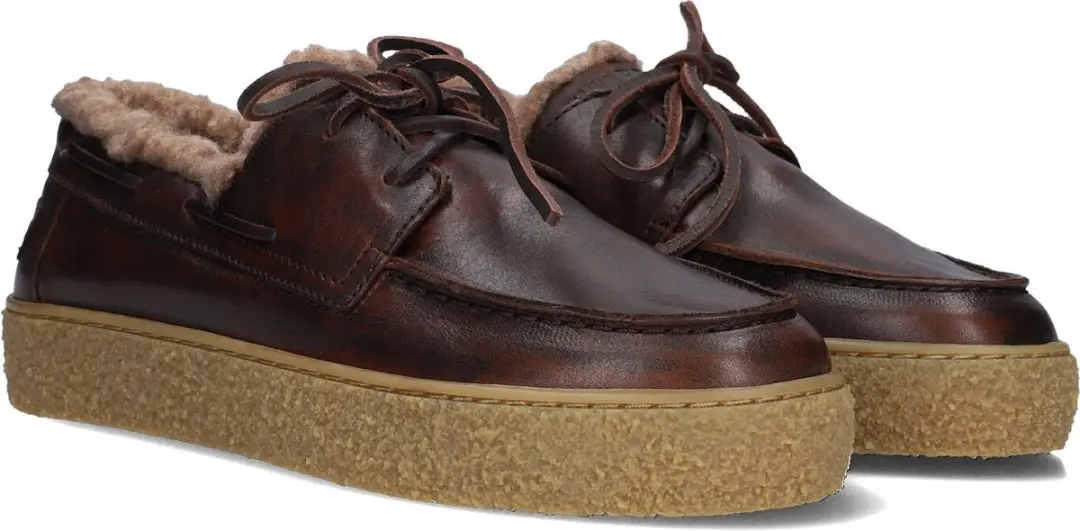 Shabbies Amsterdam Chewy Moccasin Sneaker - Bruin - Maat 39