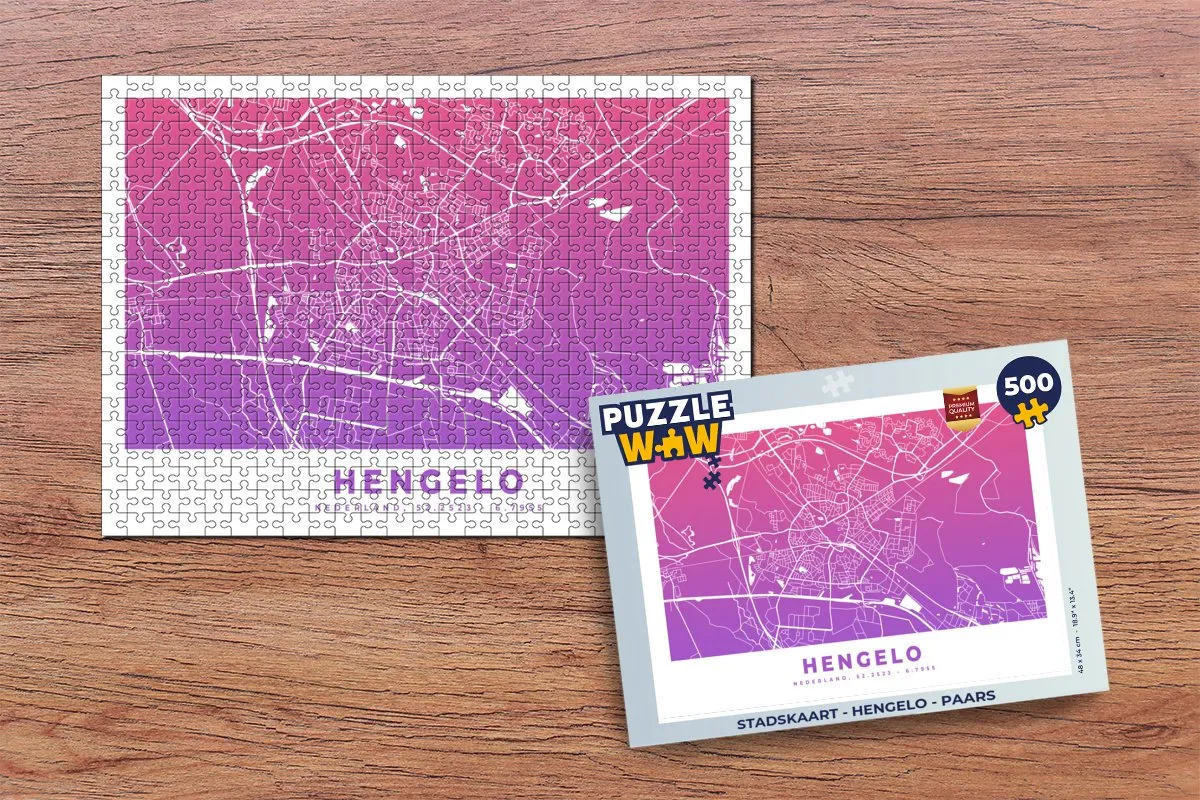 PuzzleWow Hengelo Legpuzzel 500 Stuks - Multicolor