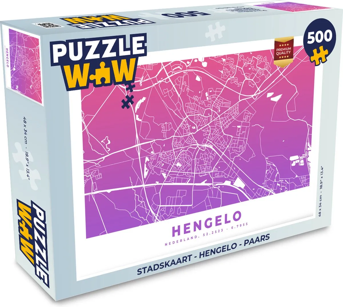 PuzzleWow Hengelo Legpuzzel 500 Stuks - Multicolor