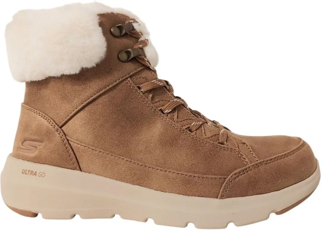 Skechers Glacial Ultra Go Dames Veterboot - Cognac - Maat 40