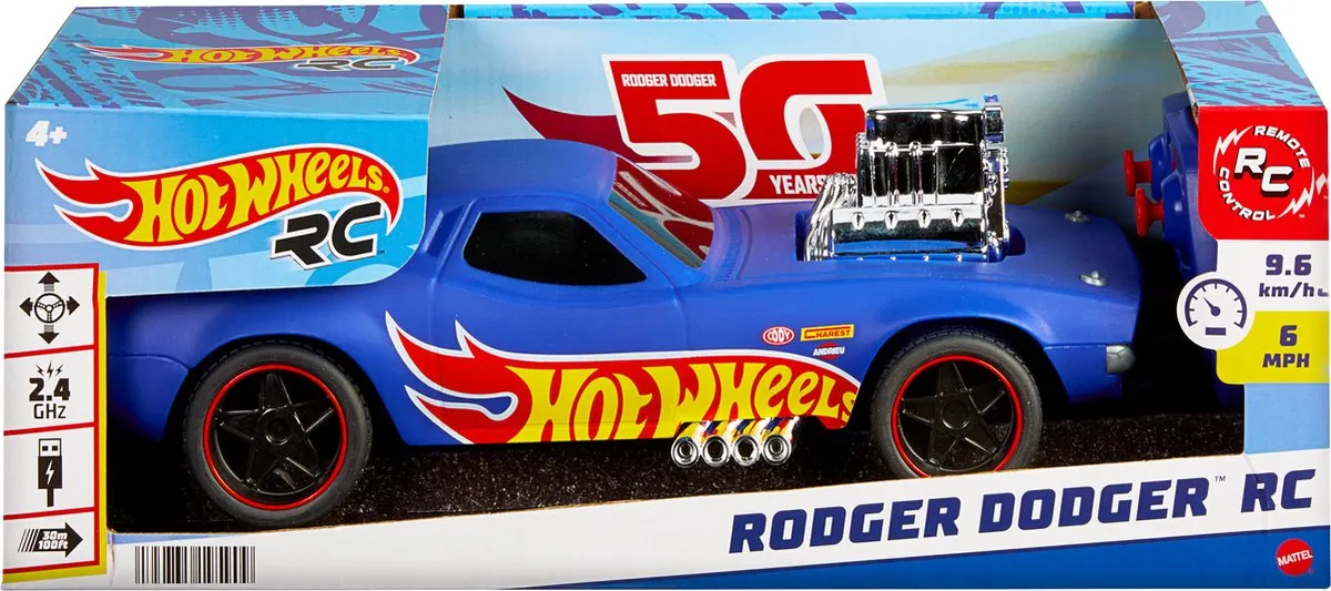 Hot Wheels Rodger Dodger RC Voertuig HTP54 - Multi kleuren