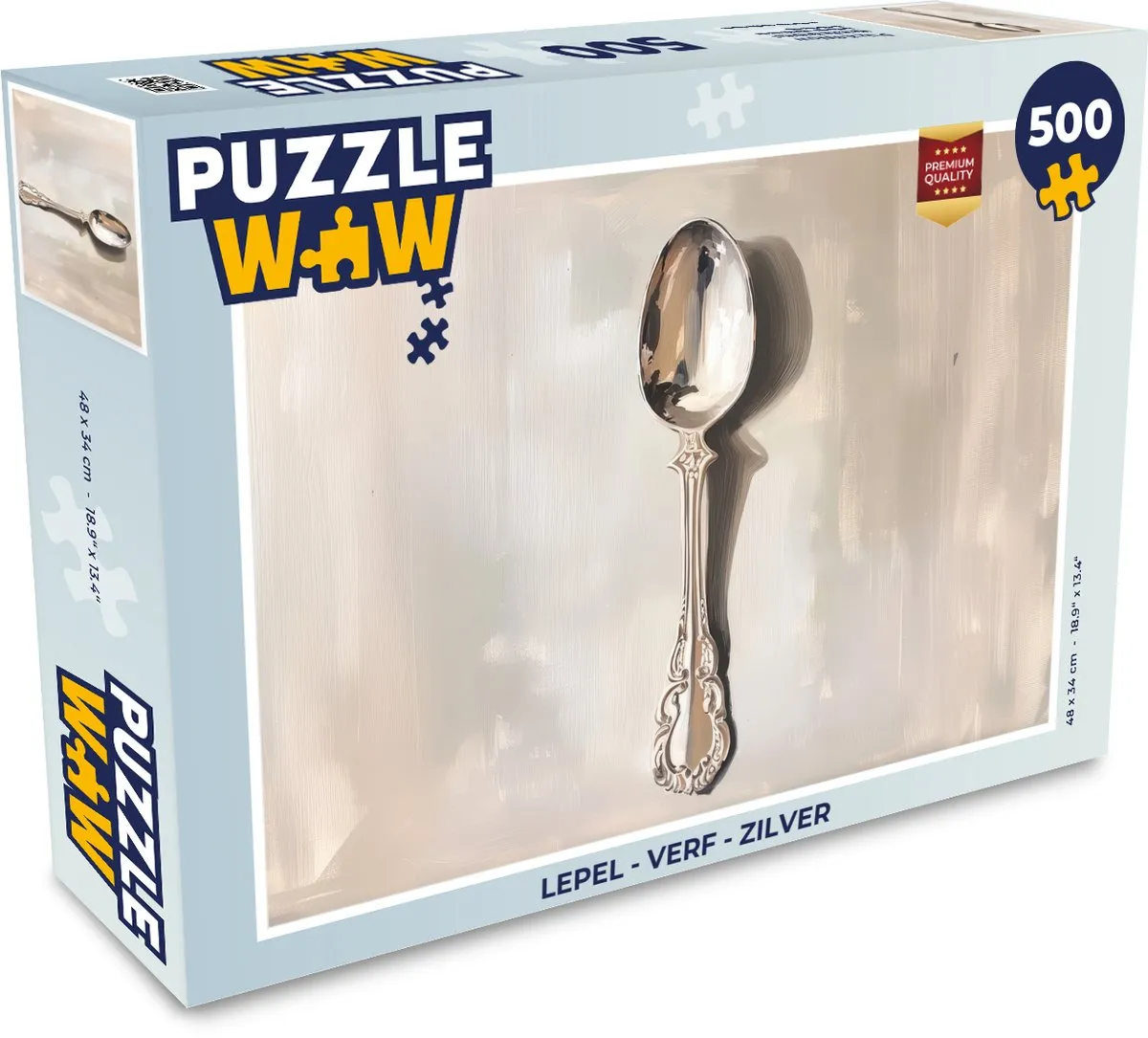 PuzzleWow Lepel Verf Zilver Legpuzzel 500 Stuks