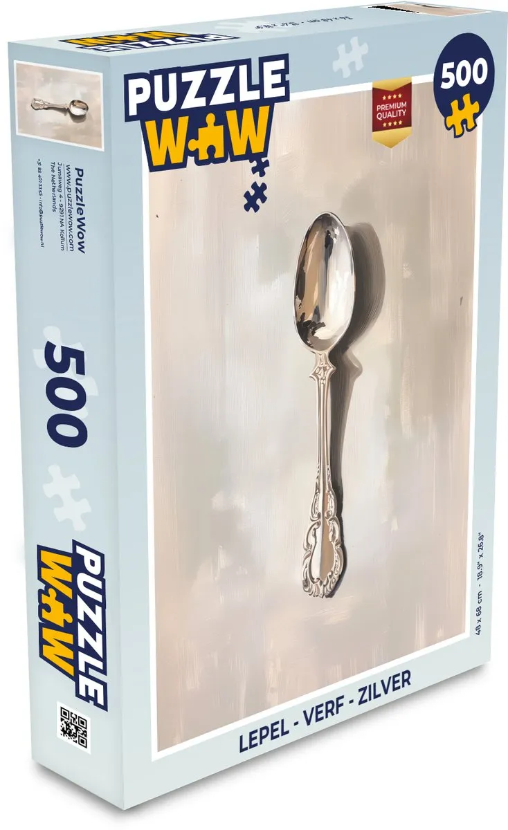 PuzzleWow Lepel Verf Zilver Legpuzzel 500 Stuks