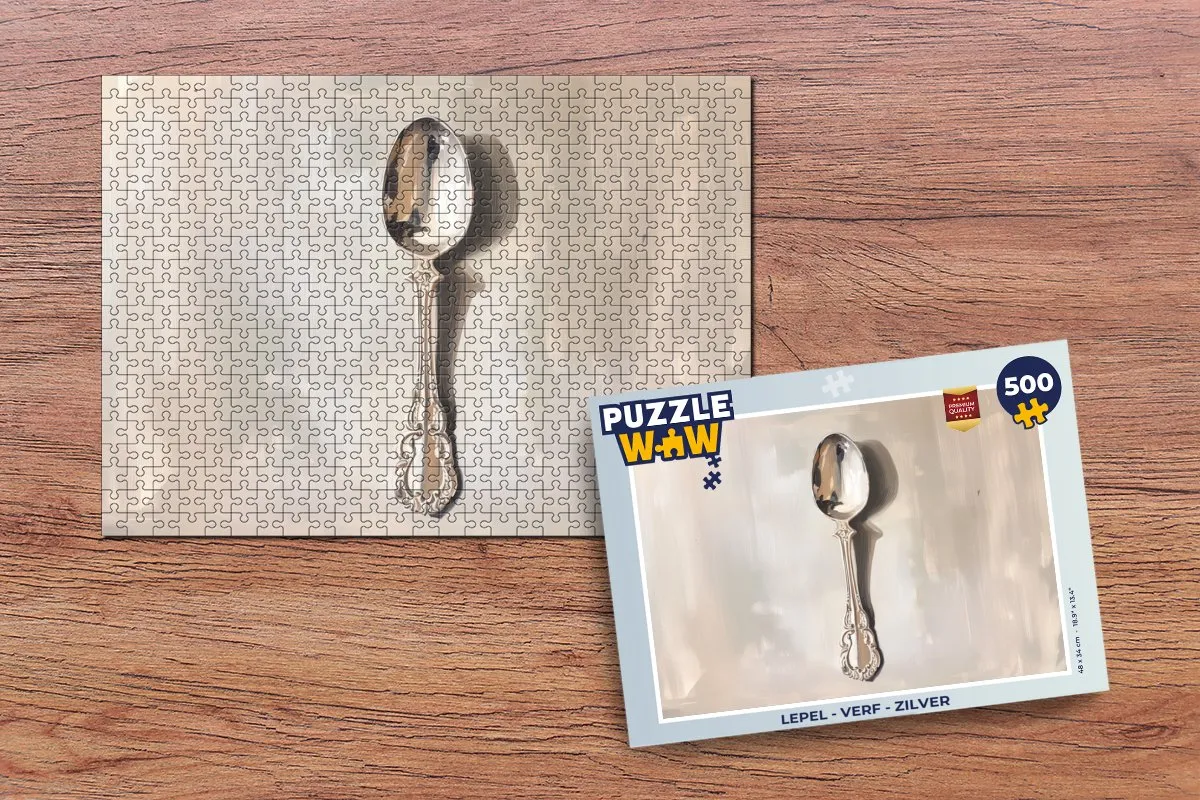 PuzzleWow Lepel Verf Zilver Legpuzzel 500 Stuks