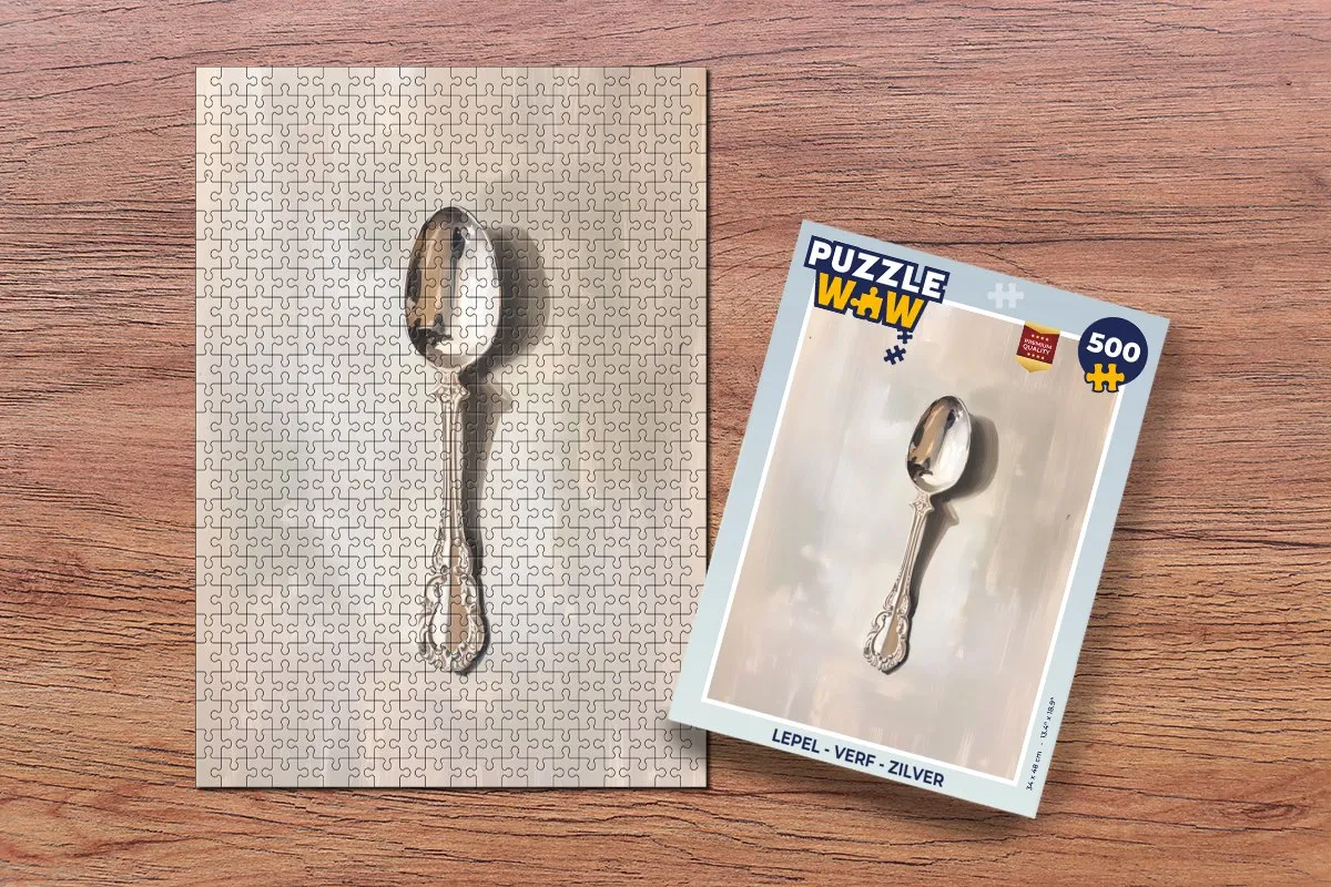 PuzzleWow Lepel Verf Zilver Legpuzzel 500 Stuks