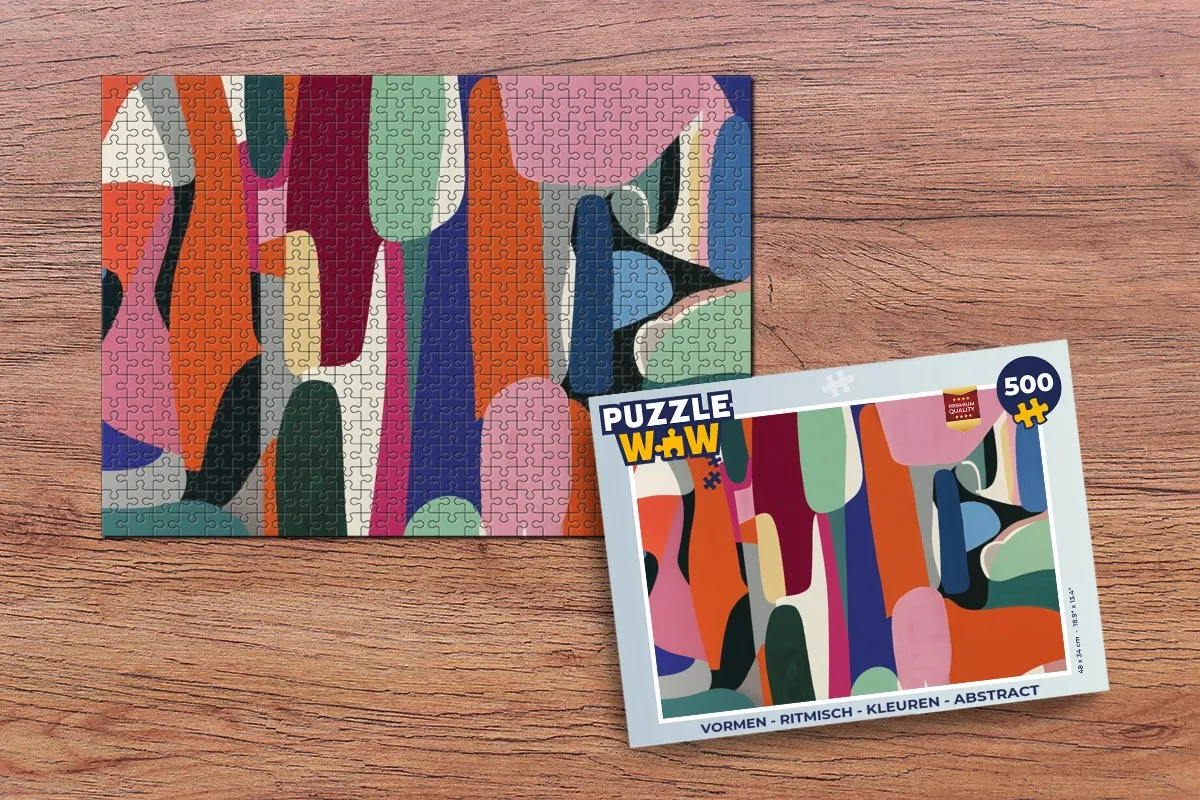 PuzzleWow Ritmisch Kleuren Abstract Legpuzzel 500 Stuks - MPN 8721406851967