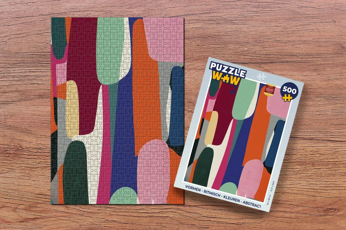 PuzzleWow Ritmisch Kleuren Abstract Legpuzzel 500 Stuks - MPN 8721406851967