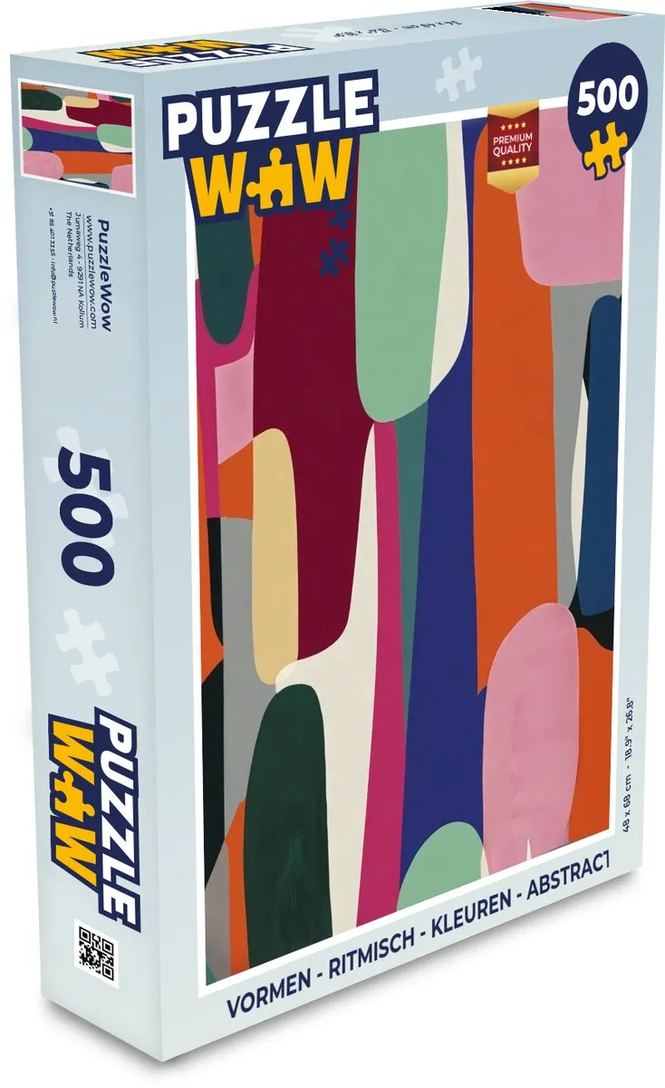 PuzzleWow Ritmisch Kleuren Abstract Legpuzzel 500 Stuks - MPN 8721406851967