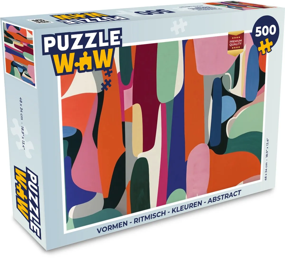 PuzzleWow Ritmisch Kleuren Abstract Legpuzzel 500 Stuks - MPN 8721406851967