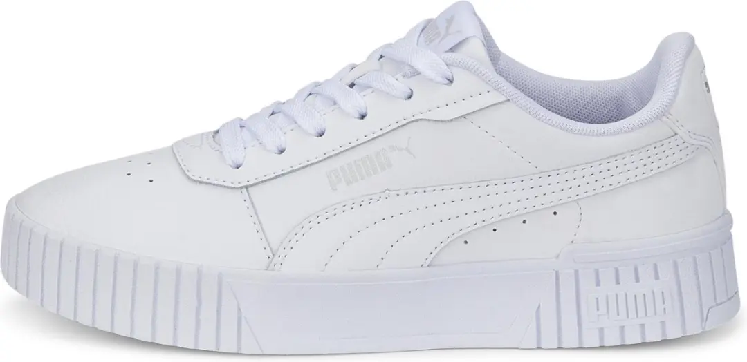 PUMA Carina 2.0 Jr Meisjes Sneakers 37.5 - Wit/Zilver