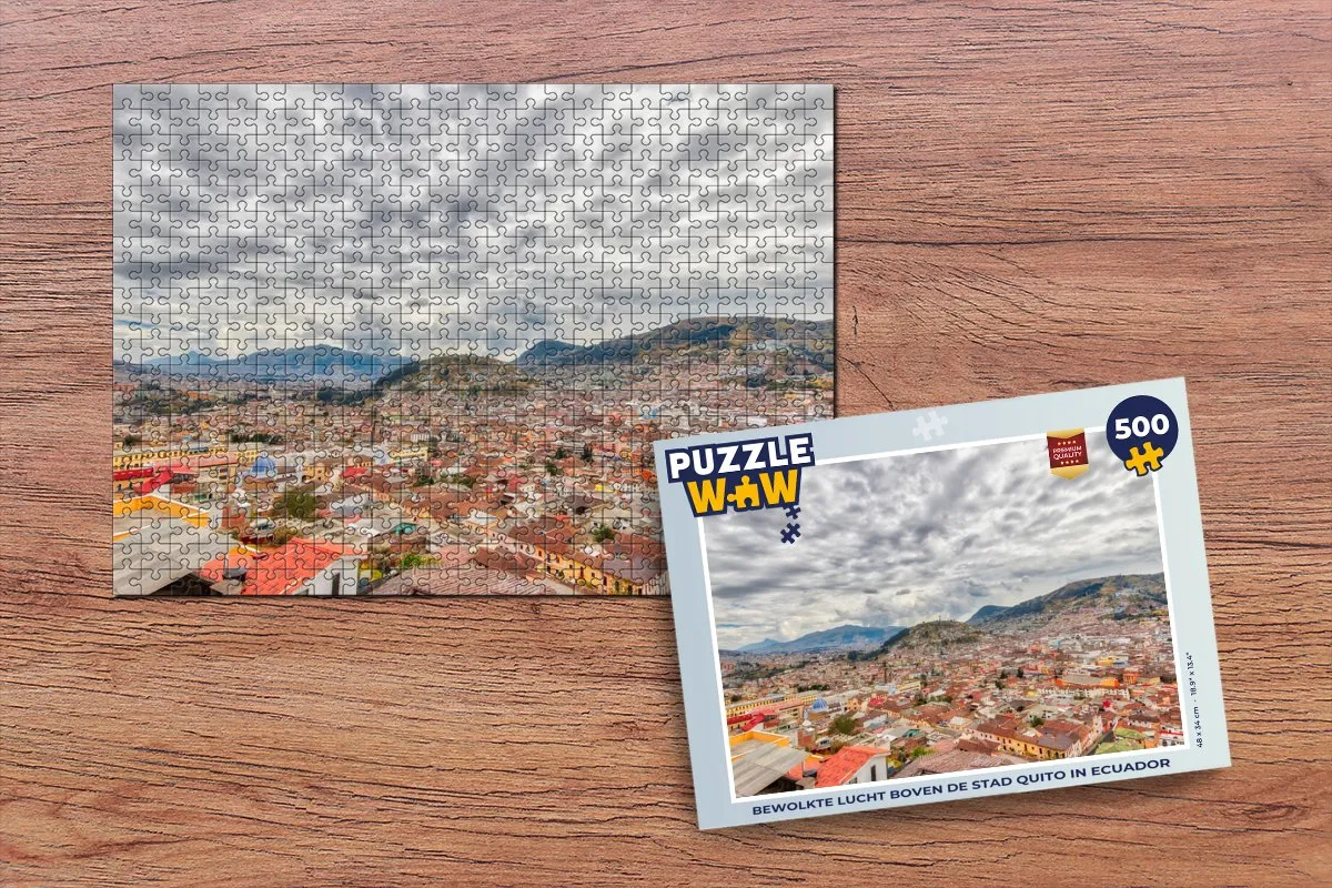 PuzzleWow Bewolkte lucht Quito Legpuzzel 500 Stuks - Multicolor
