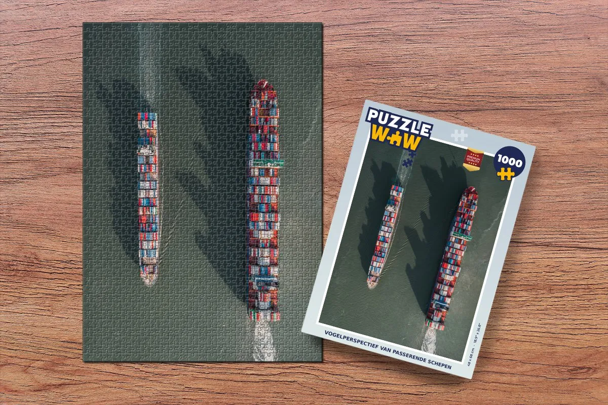 PuzzleWow Passerende Schepen Legpuzzel 1000 Stuks - Multicolor