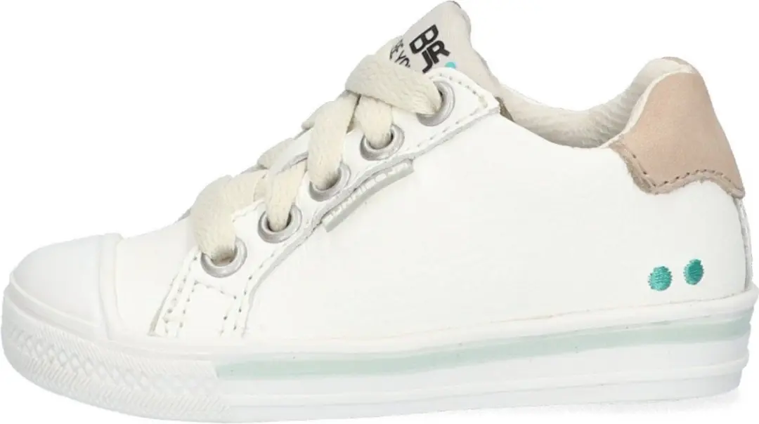 BunniesJR 224230-600 Meisjes Lage Sneakers - Wit/Taupe