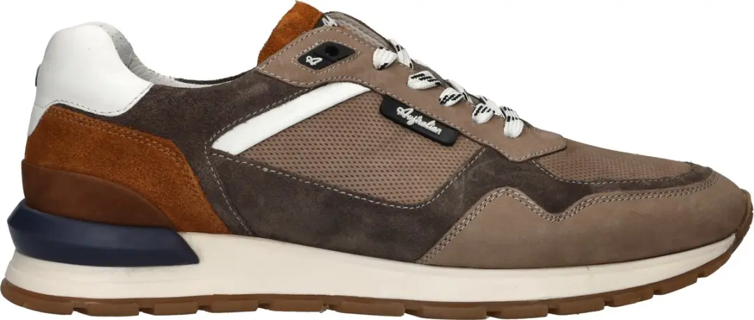Heren Sneakers Australian Novecento Grey-cognac-white Grijs