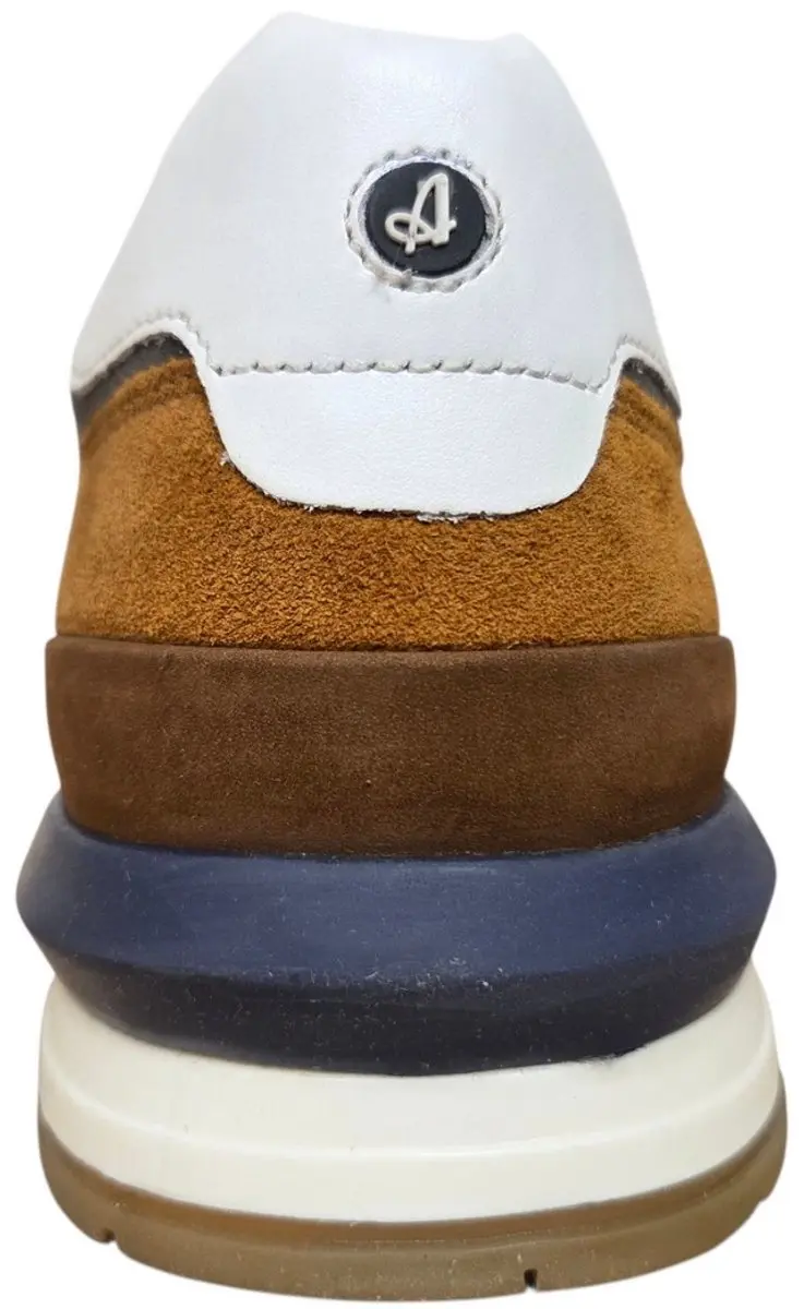 Australian Novecento Heren Sneakers - Grijs/Cognac - Maat 46