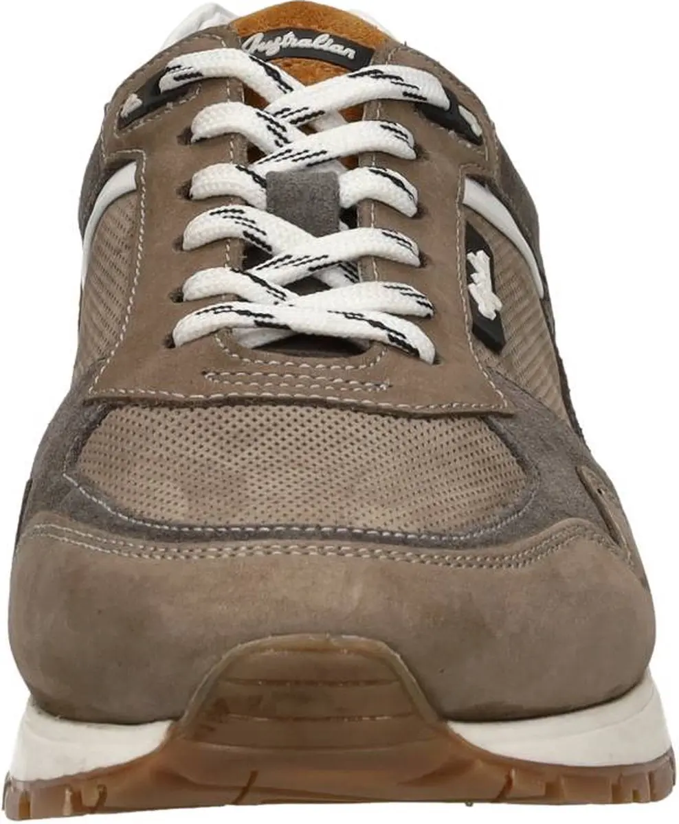 Australian Novecento Heren Sneakers - Grijs/Cognac - Maat 46