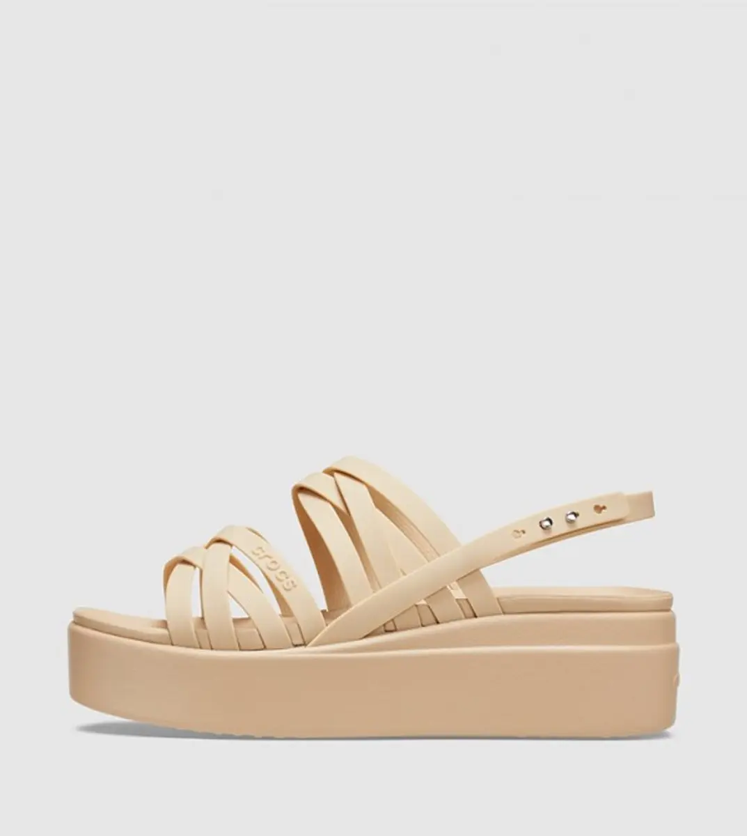Crocs Brooklyn Strappy Low Wedge Chai Maat 39/40 US W9